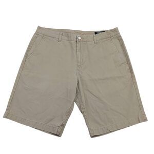 Bonobos Shorts Mens 36 Beige Flat Front Cotton Washed Chinos Comfort Casual